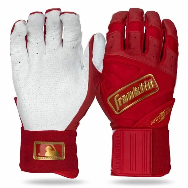 フランクリン Flanklin バッティング手袋 両手 Infinite Hi-Lite Powerstrap Batting Gloves バッティンググローブ 野球 硬式野球 軟式野球 草野球 大人 一般 レッド 20771