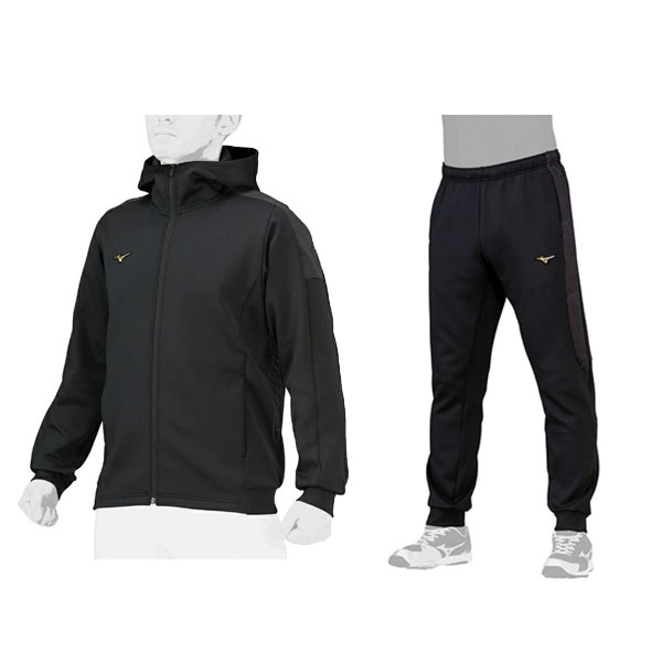 ミズノプロ MIZUNOPRO パーカー ストレッチ スウェットフーディ ストレッチスウェットパンツ上下セット 長袖 メンズ 男女兼用 冬物 12JEBK79 12JFBK79 長ズボン ジャージ スポーツウェア トレーニングウェア ゴルフウェア ズボン ウィンドブレーカー 冬用 mizuno pro