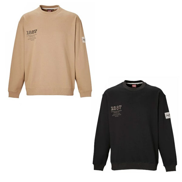 野球 メンズ レディース 男女兼用 ローリングス Rawlings PULLOVER CREW プルオーバークルー FLEECE SWEATSHIRT スウェット 長袖 上着 トップス トレーニング スポーツウェア 一般 大人 AOS14F14