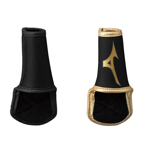 ミズノプロ 守備用フィンガープロテクター 片手用 サポーター 指用 1EJED175 ブラック ゴールド mizunopro 水洗い可能