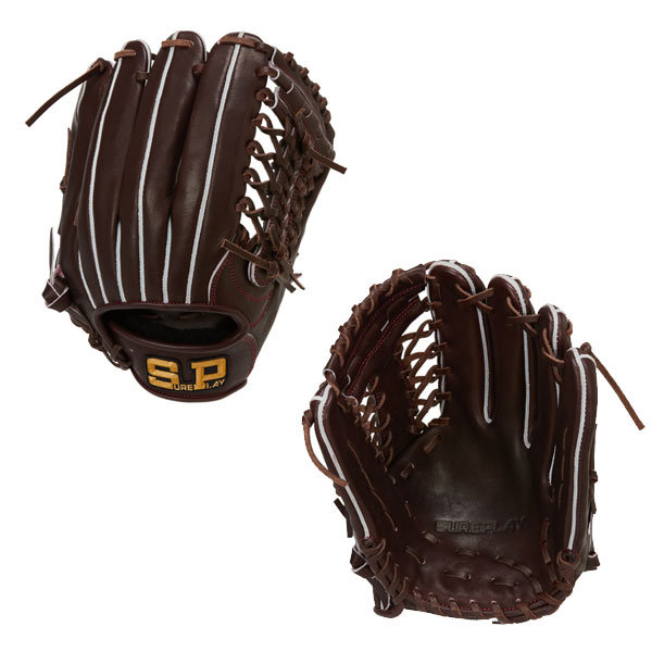 シュアプレイ 硬式グローブ 右投げ 投手 ピッチャー 外野手推奨 SBGSH148PO 野球 野球グローブ sureplay