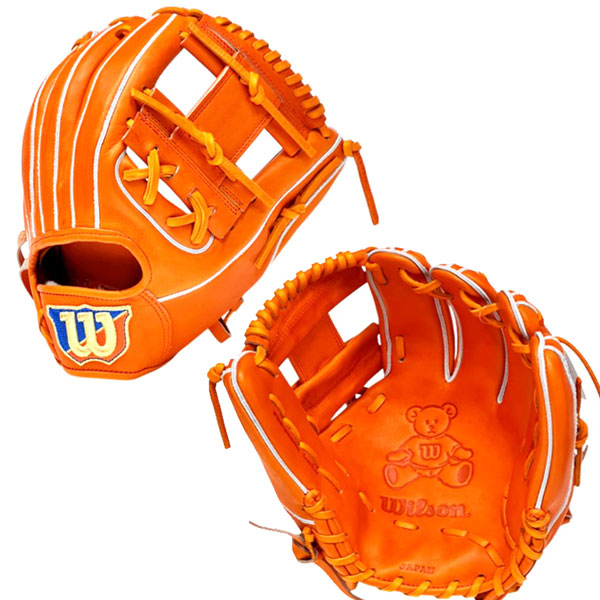 ウィルソン Wilson 硬式グローブ 内野手用 86型 ロハスモデル 小指2本入れ 硬式用 グラブ オレンジ WilsonStaff DUAL デュアル WBW104555 高校野球