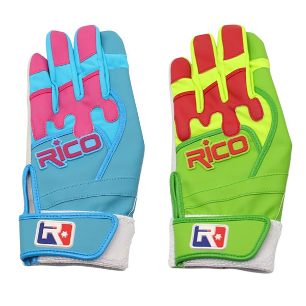Rico Sports バッティンググローブ 一般向け 両手用 SPLASHバッティンググローブ 大人 RJ-2000 バッティング手袋 バッティンググラブ 打者用手袋 大人 一般