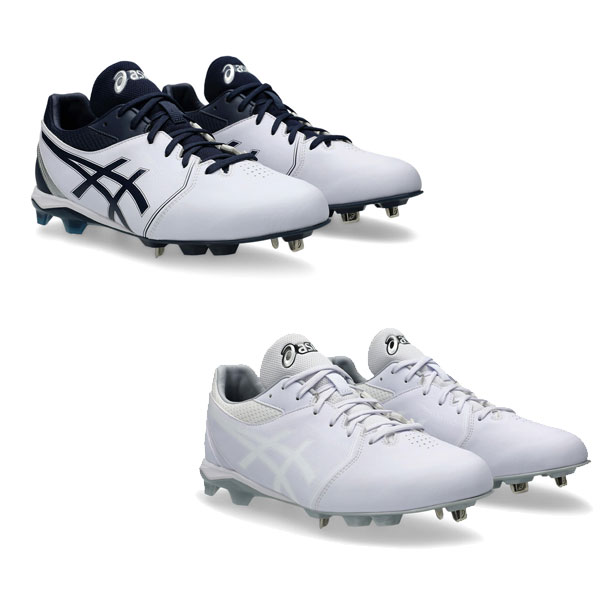 アシックス 野球 白スパイク 金具スパイク NEOCONNECT ネオコネクト 大人 一般 1123A054 110 高校野球対応 スパイクシューズ 紐 草野球 asics