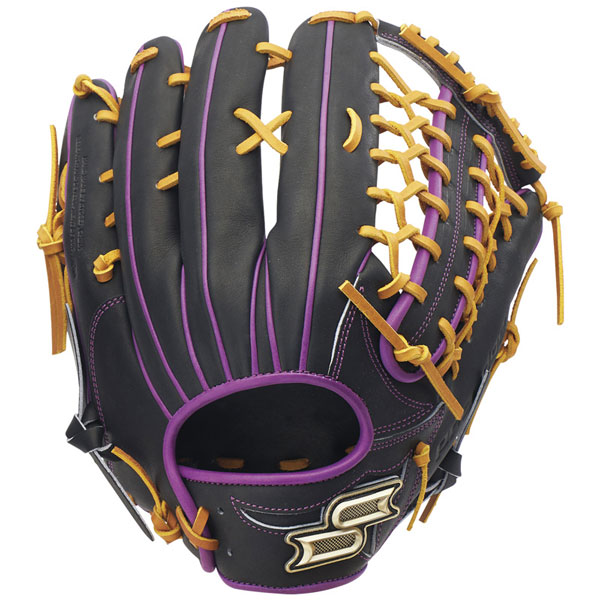 野球 グローブ 軟式 大人 右投げ SSK プロエッジ C 外野手用 サイズ8L Nブラック×パープル PNC87425F