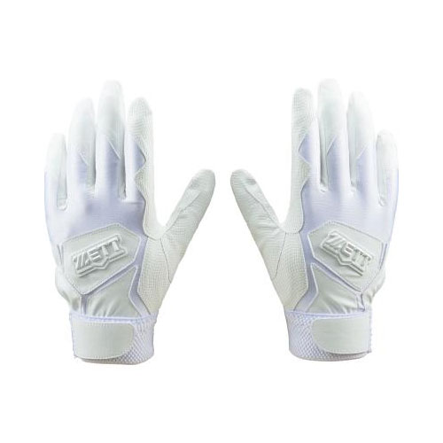 野球 バッティンググローブ 白 黒 両手 ZETT ゼット 高校野球対応 水洗い可 BG16582HS 野球手袋