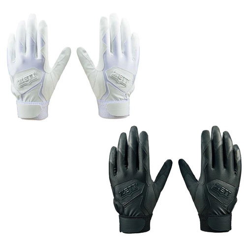 ゼット バッティング手袋 BG16582HSWシングルベルト 両手用 バッティンググローブ 打者用手袋 大人 一般 水洗い可能