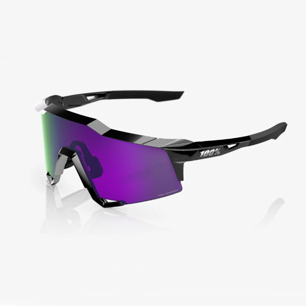 100%(ワンハンドレッド) スポーツサングラス スピードクラフト SPEEDCRAFT Polished Black HiPER Polarized Lavender Mirror Lens メンズ ミラーレンズ 60007-00041 メガネ 眼鏡 UVカット 野球 陸上 テニス ゴルフ サイクリング 自転車 ランニング アウトドア