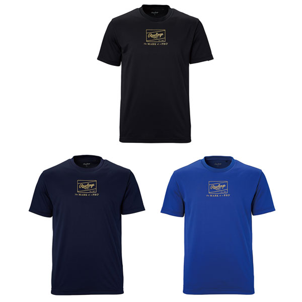野球 Tシャツ ジュニア 少年用 半袖 丸首 ローリングス Rawlings COMBAT コンバットジュニアロゴプリントTシャツ スポーツウェア ベースボールシャツ AST15F04J
