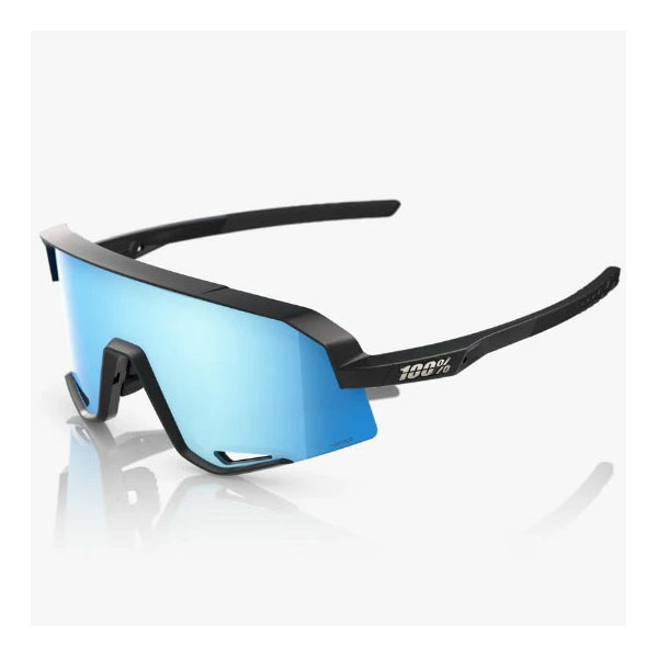 100%（ワンハンドレッド） 60057-00003 SLENDALE Matte Black / HiPER Blue Multilayer Mirror Lens サングラス スレンデール