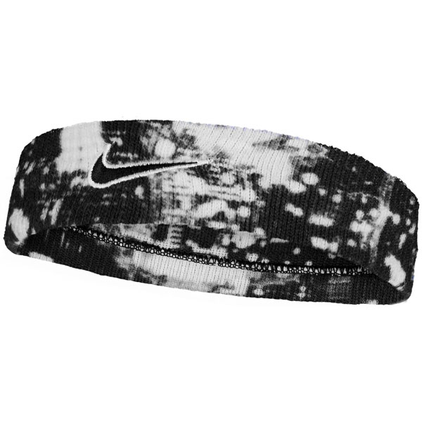NIKE ナイキ DRI-FIT スウッシュ クラシック ヘッドバンド プリンテッド ブラック/ホワイト/ブラック BN1200 BN1200-036 ヘアアクセサリー ヘアバンド ターバン おしゃれ