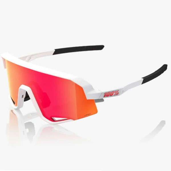 100%（ワンハンドレッド） 60057-00004 SLENDALE Matte White / HiPER Red Multilayer Mirror Lens サングラス スレンデール