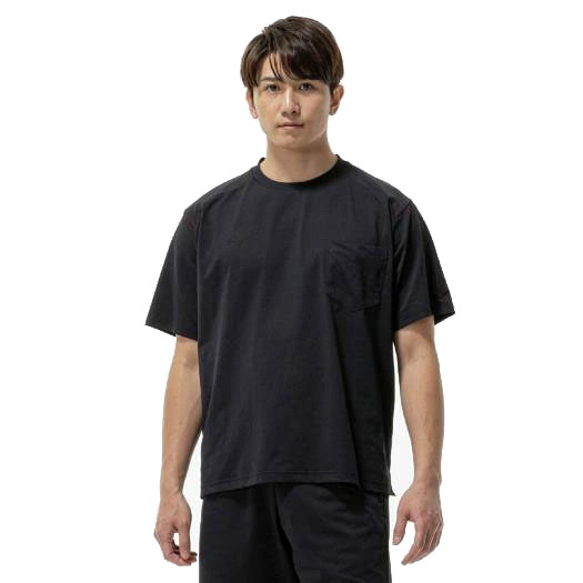 野球 シャツ ミズノ リリースポイント Tシャツ 半袖 ブラック シンプル 普段着 トレーニング メンズ レディース 吸汗 速乾 ビッグシルエット 12JADT52