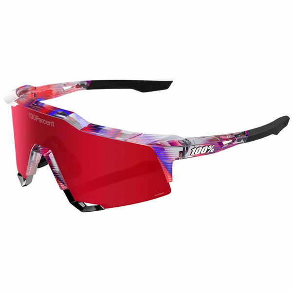 100%（ワンハンドレッド） サングラス SPEEDCRAFT® FDJ Gloss Translucent Red/Blue HiPER® Fire Red Mirror Lens 60007-10071