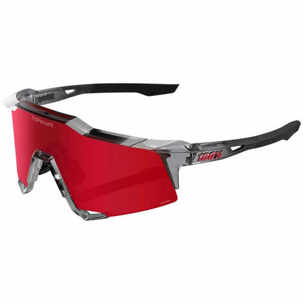 100%（ワンハンドレッド） サングラス SPEEDCRAFT® MLB Authentic Polished Translucent Grey HiPER® Fire Red Mirror Lens 60007-10075