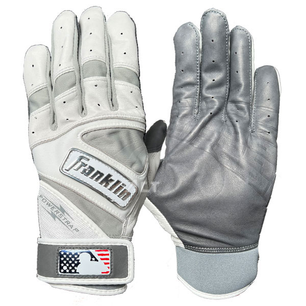 野球 バッティンググローブ 両手フランクリン バッティング手袋 POWERSTRAP BATTING GLOVES 野球 硬式野球 軟式野球 草野球 大人 一般 ホワイト