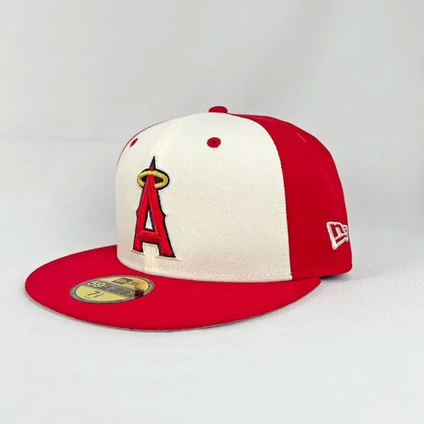ニューエラ 59FIFTY 大谷翔平 Shohei Ohtani American League MVP & Home Runs Leaders ロサンゼルス・エンゼルス HRパッチ スカーレット/クロームホワイト 帽子 キャップ 大人 一般