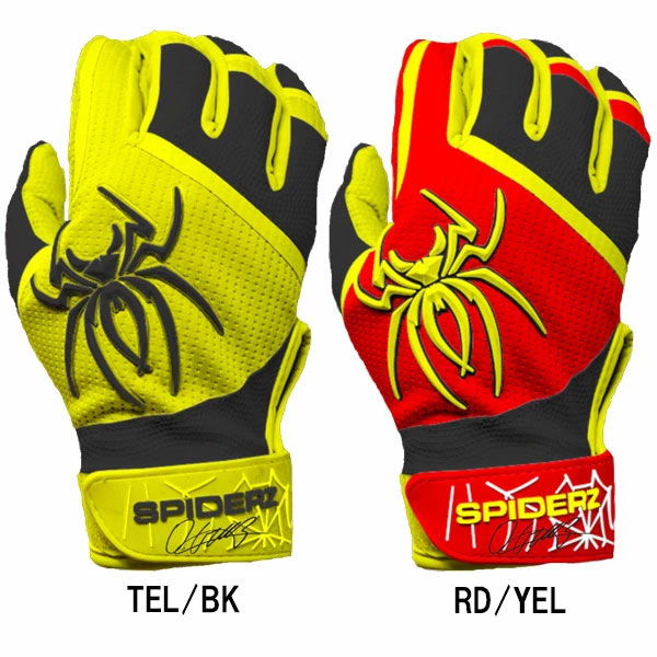 スパイダーズ Spiderz 野球 バッティング手袋 大人用 PRO 両手用 野球 バッティンググローブ オニールクルーズ シグネチャーシリーズ レッド イエロー スポーツアクト sportsact act ACT